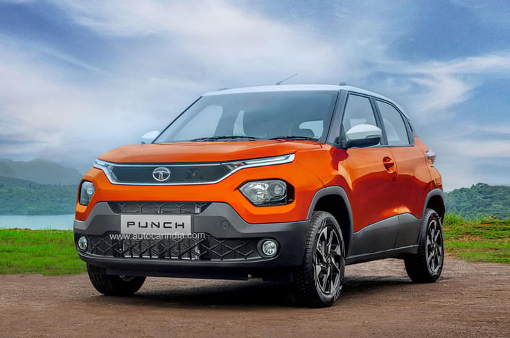Tata Punch sales declined by 28 percent over the previous year. Tata Punch front three quarter